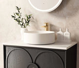 BALMORAL Wall Hung Vanity Black Oak Close View