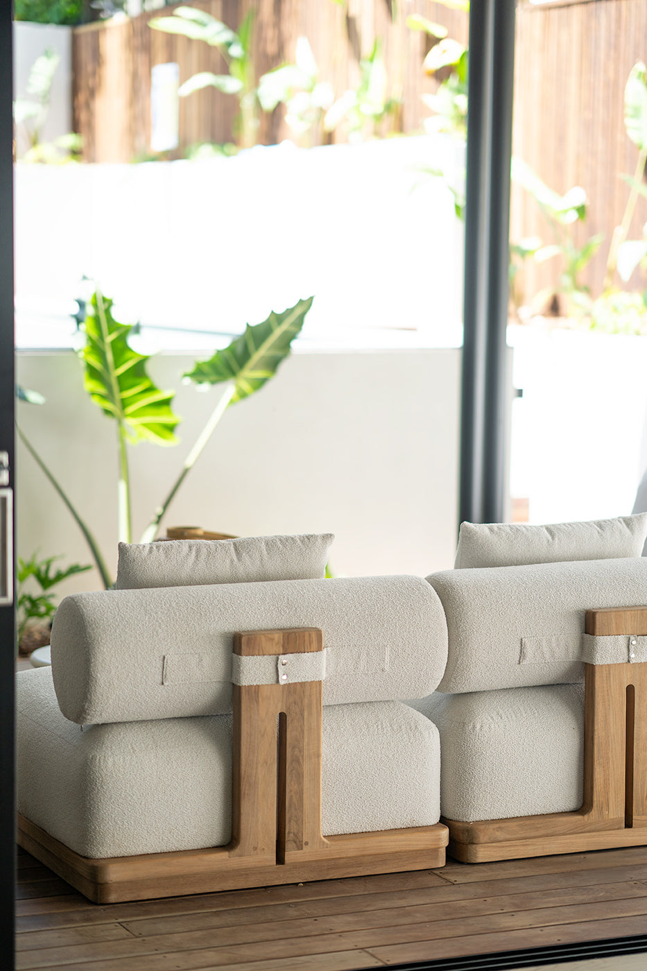 Santiago Grade Teak Outdoor Ottoman/ Corner Sofa