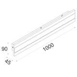 BANDA: LED Tri-CCT Rectangular with Frosted Diffuser Wall Lights IP65