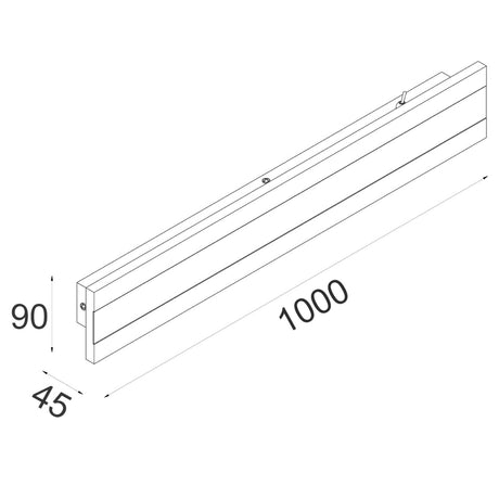 BANDA: LED Tri-CCT Rectangular with Frosted Diffuser Wall Lights IP65
