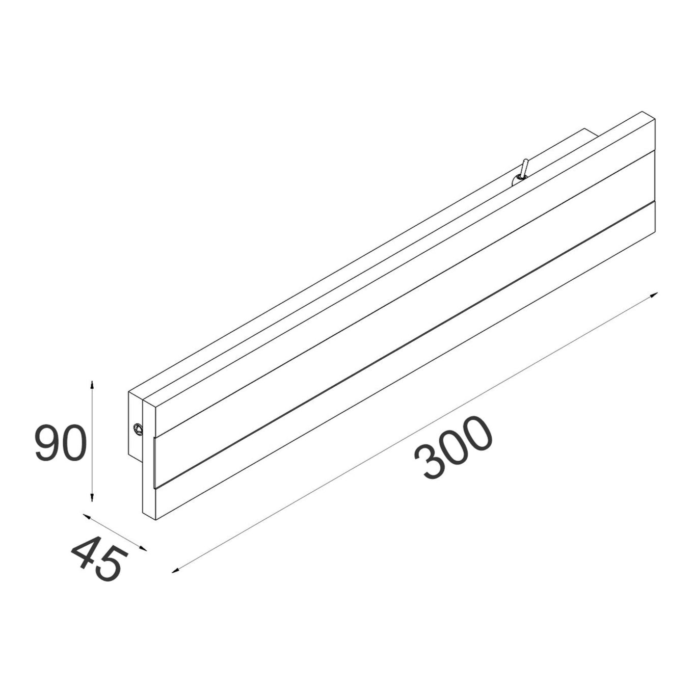 BANDA: LED Tri-CCT Rectangular with Frosted Diffuser Wall Lights IP65