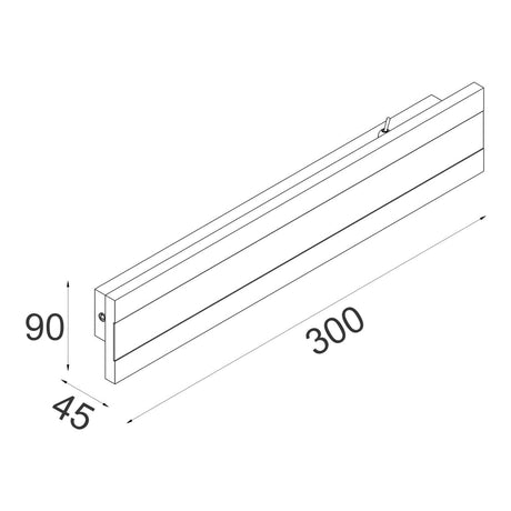 BANDA: LED Tri-CCT Rectangular with Frosted Diffuser Wall Lights IP65