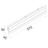 BANDA: LED Tri-CCT Rectangular with Frosted Diffuser Wall Lights IP65