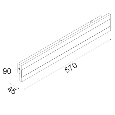 BANDA: LED Tri-CCT Rectangular with Frosted Diffuser Wall Lights IP65