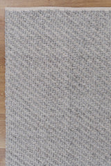 Basalt Grey Wool Blend Textured Rug - GREY