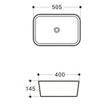 Lina Basin 500 x 400mm (Black)- Clearance