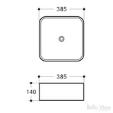 Riva Basin 380 x 380mm (Black)- Clearance