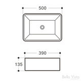 Riva Basin 500 x 390mm (White)- Clearance