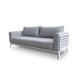 Alora 3 Seater Outdoor Aluminium Lounge in White/Charcoal