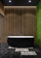 SAPPHIRE BLACK Freestanding Bathtub Overflow 1650mm