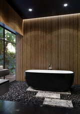 SAPPHIRE BLACK Freestanding Bathtub Overflow 1650mm