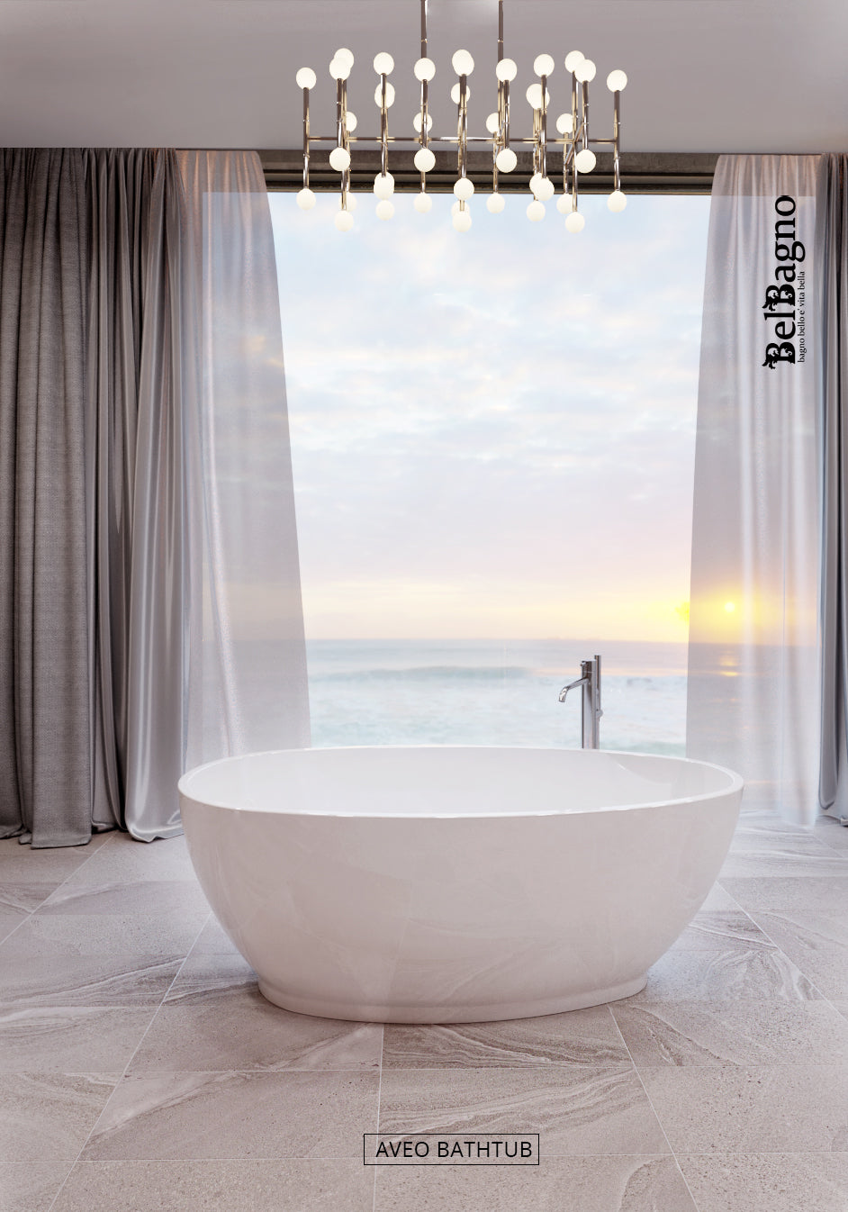 AVEO Freestanding Bathtub Overflow 1700MM