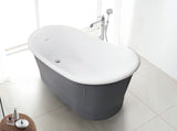 RITZ Freestanding Bathtub with Overflow (Matte Grey) (1700mm)