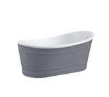 RITZ Freestanding Bathtub with Overflow (Matte Grey) (1700mm)
