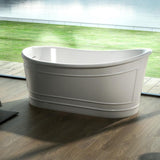 RITZ Freestanding Bathtub with Non-Overflow (Matte White) (1700mm)