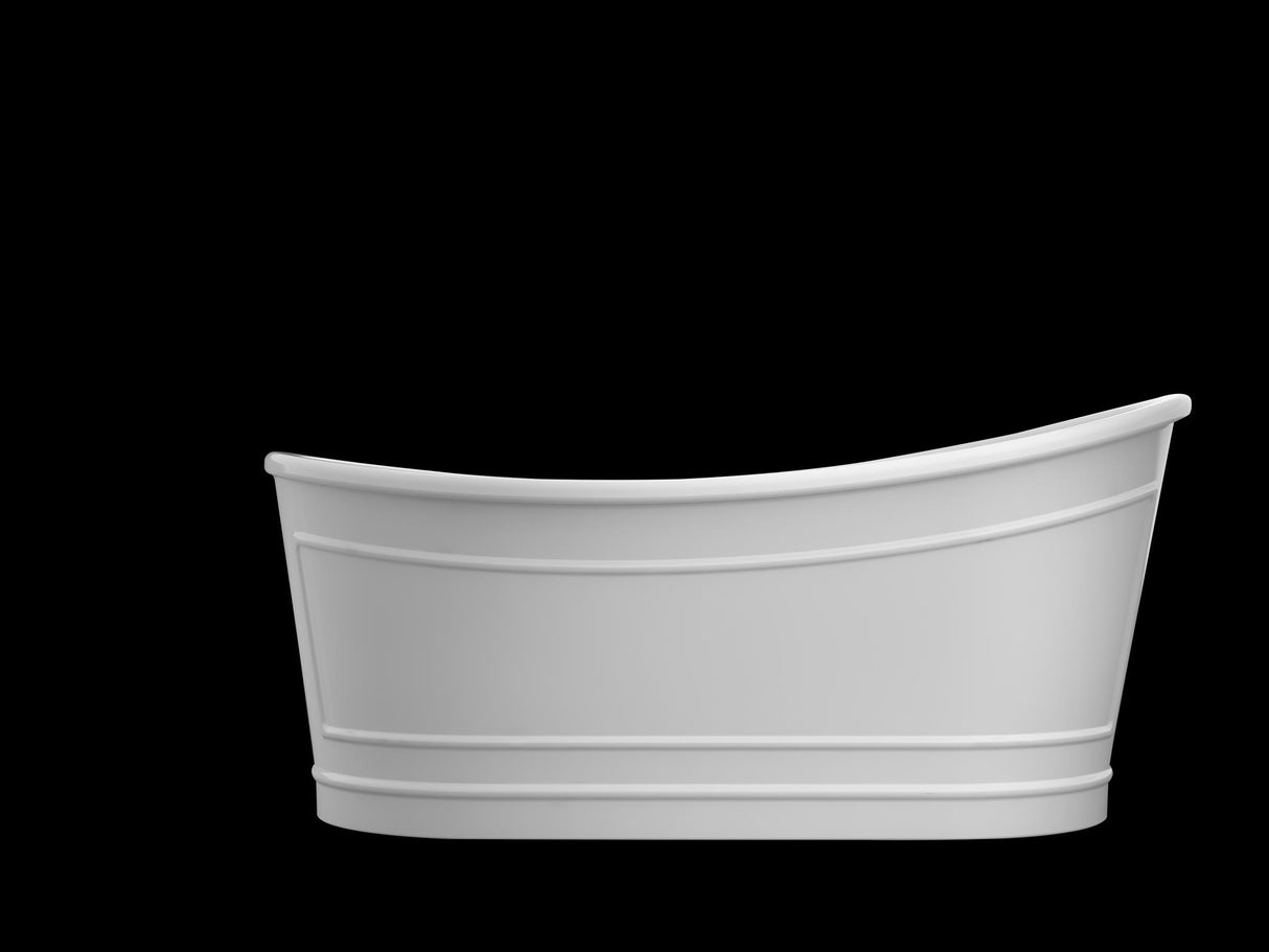 RITZ Freestanding Bathtub with Non-Overflow (Matte White) (1700mm)