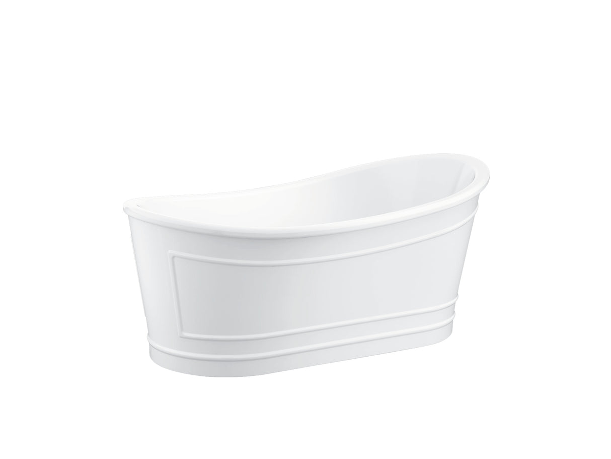 RITZ Freestanding Bathtub with Non-Overflow (Matte White) (1700mm)