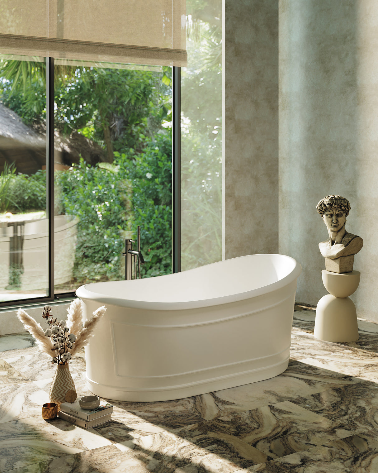 RITZ Freestanding Bathtub with Non-Overflow (Matte White) (1700mm)