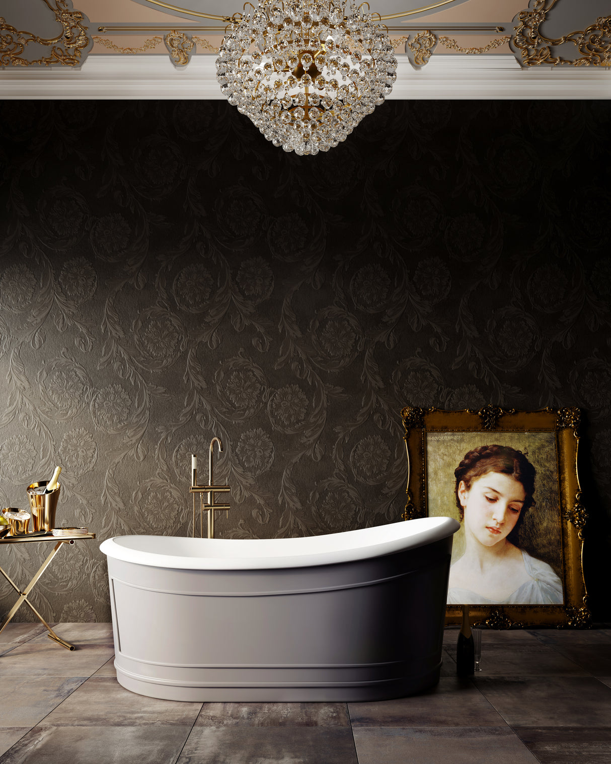 RITZ Freestanding Bathtub with Overflow (Matte Grey) (1700mm)
