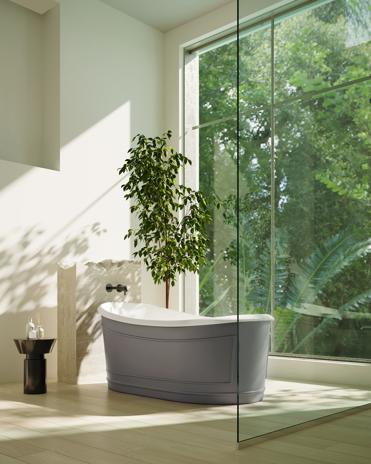 RITZ Freestanding Bathtub with Overflow (Matte Grey) (1700mm)