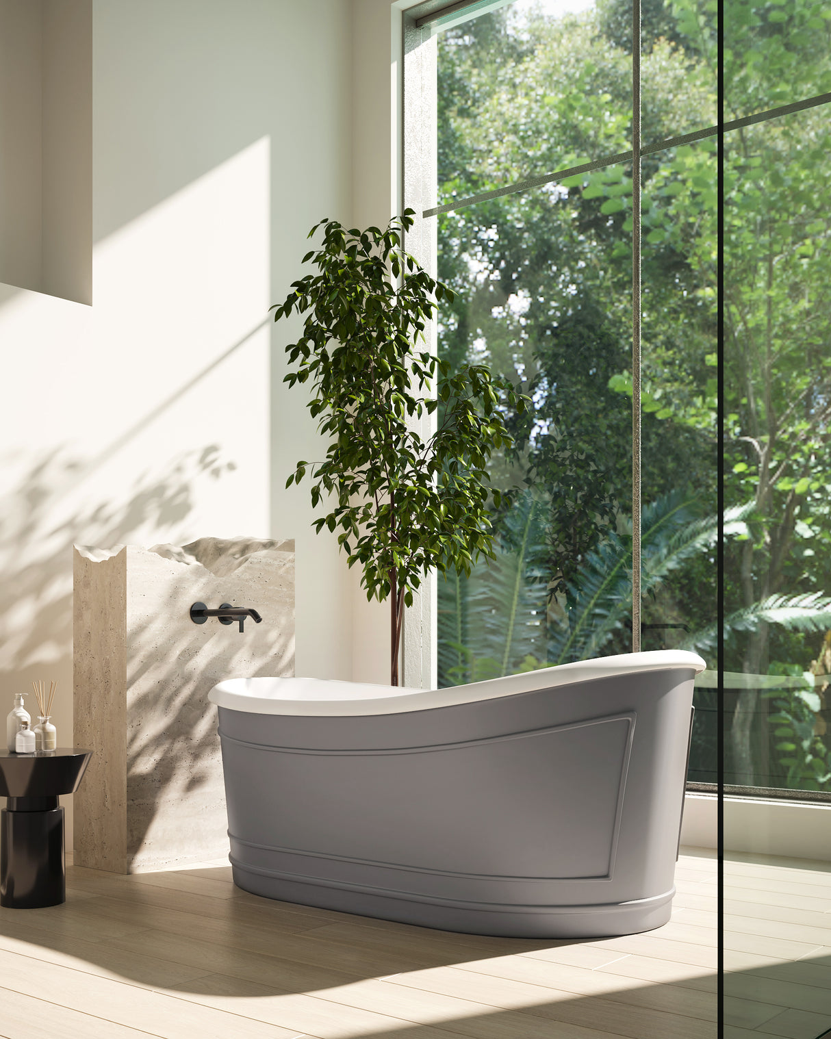 RITZ Freestanding Bathtub with Overflow (Matte Grey) (1700mm)