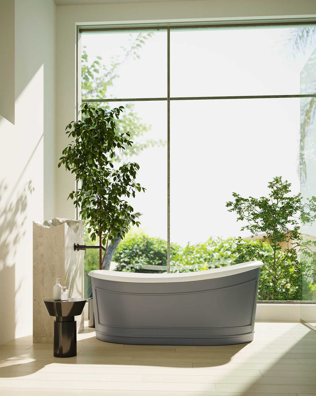RITZ Freestanding Bathtub with Overflow (Matte Grey) (1700mm)