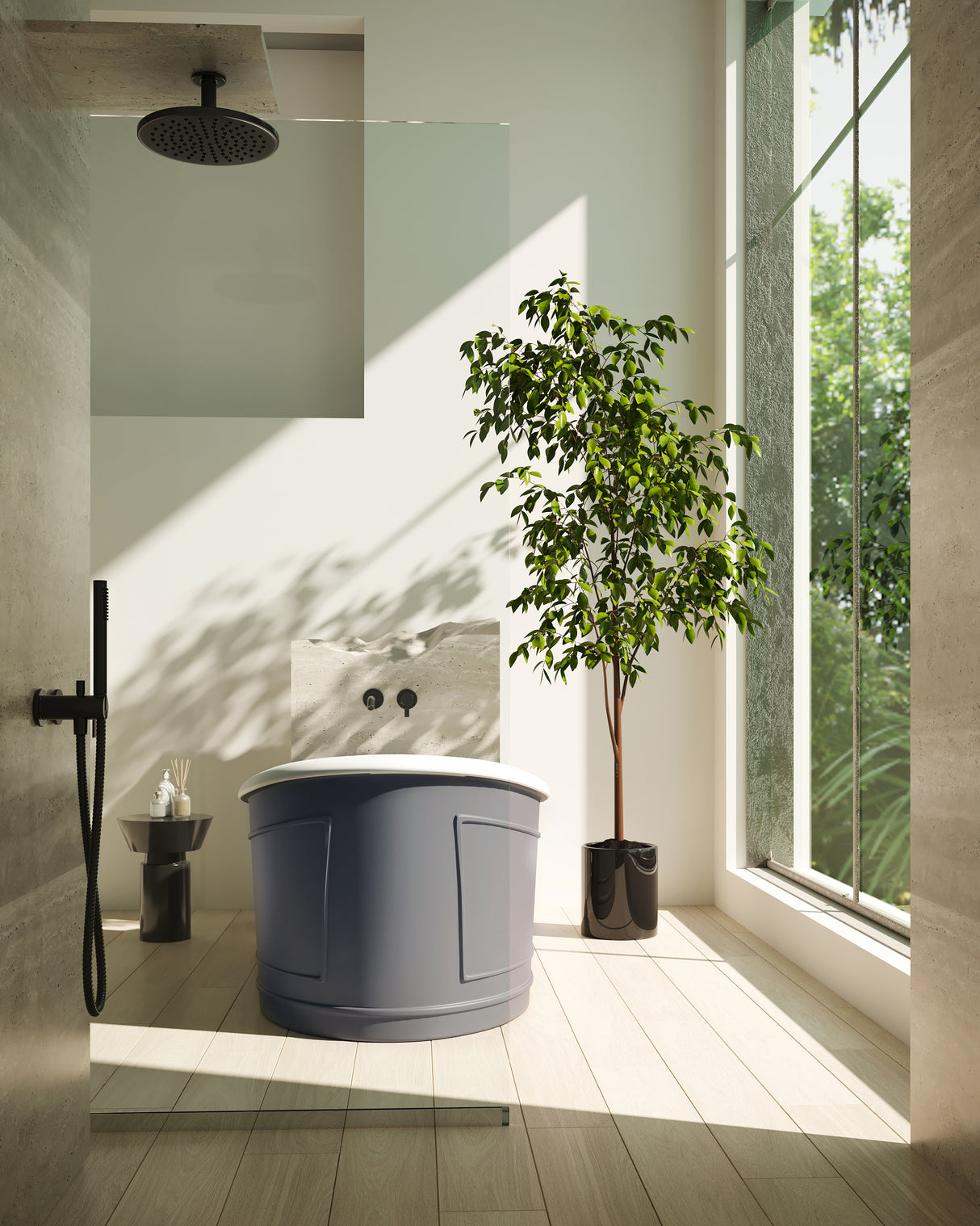 RITZ Freestanding Bathtub with Overflow (Matte Grey) (1700mm)