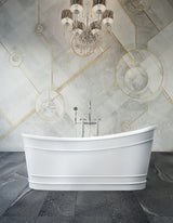 RITZ Freestanding Bathtub with Non-Overflow (Matte White) (1700mm)