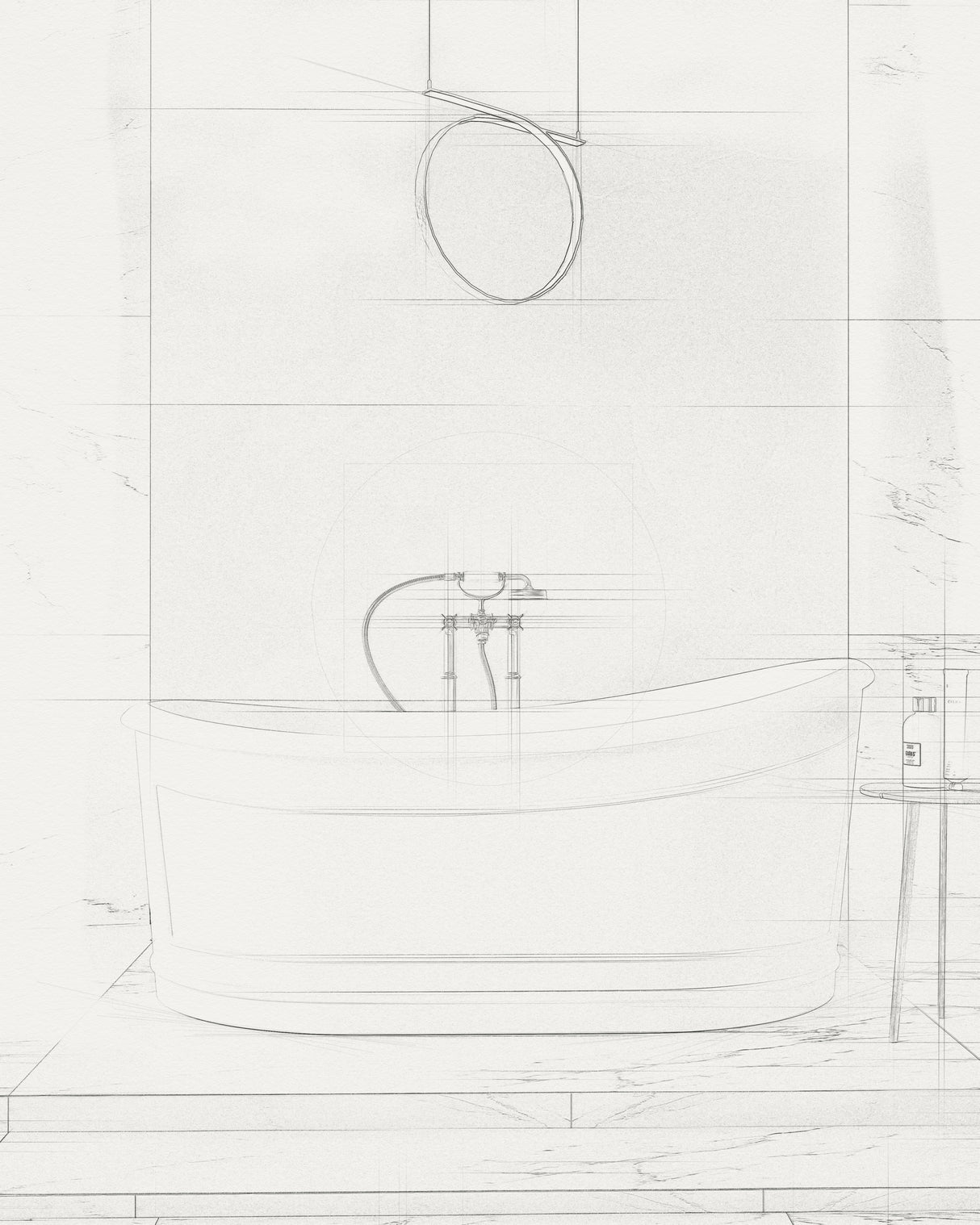 RITZ Freestanding Bathtub with Non-Overflow (Matte White) (1700mm)