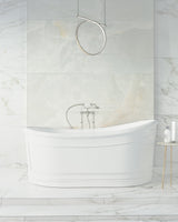 RITZ Freestanding Bathtub with Non-Overflow (Matte White) (1700mm)