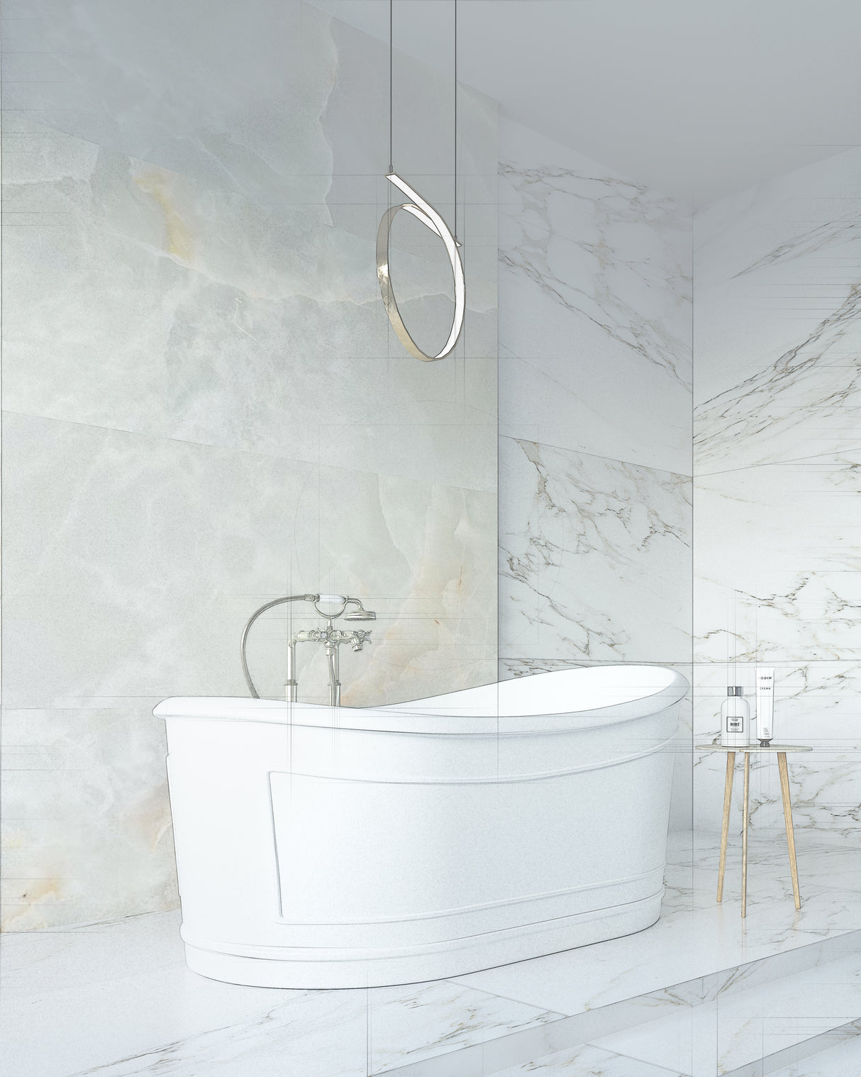 RITZ Freestanding Bathtub with Non-Overflow (Matte White) (1700mm)
