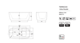 TERRICCIO Freestanding Bathtub Overflow 1700MM/1500MM