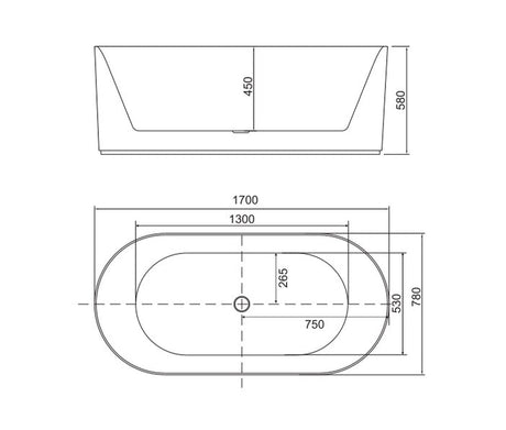 BERG Soft Sand Freestanding Bathtub Non-overflow (1500/ 1700mm)