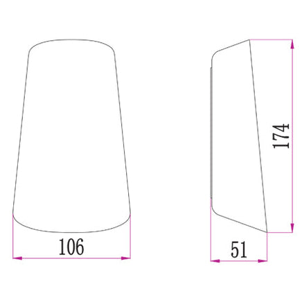 BESTRI: LED Tri-CCT Exterior Surface Mounted Cone Up/Down Wall Light IP65