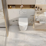 Zara Rimless Wall Hung Toilet Pan (Gloss White)