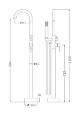 Otus Free Standing Bath Mixer