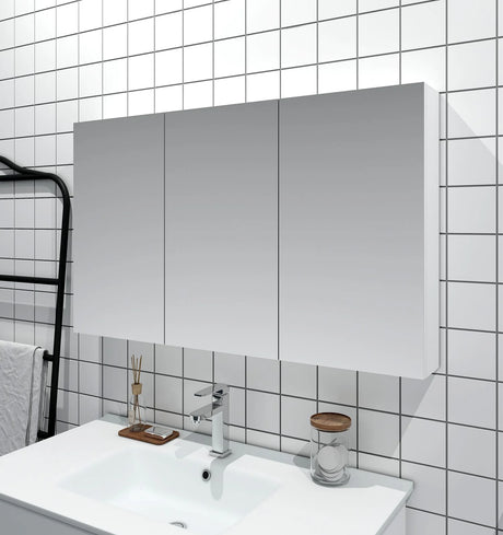 BIANCA MDF Shaving Cabinet 1200mm - Gloss White