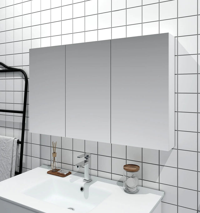 BIANCA MDF Shaving Cabinet 1200mm - Gloss White
