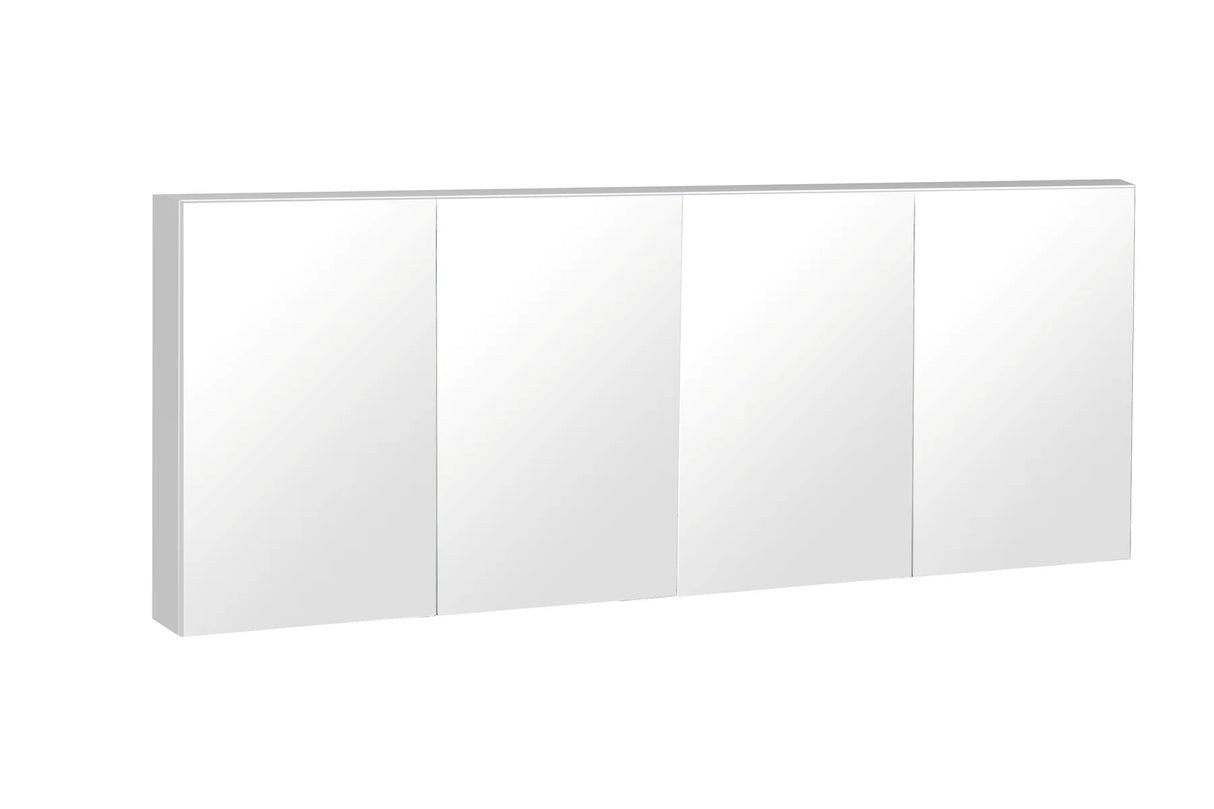 BIANCA PVC Shaving Cabinet 1500mm - Glossy White-drawing