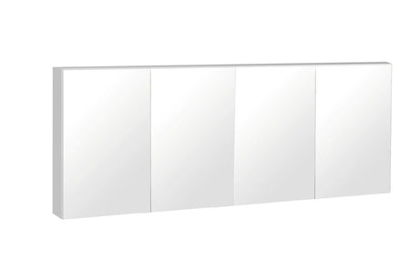 BIANCA PVC Shaving Cabinet 1500mm - Glossy White-drawing