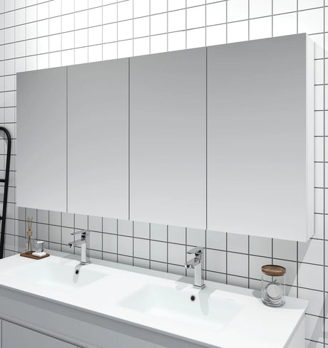 BIANCA PVC Shaving Cabinet 1500mm - Glossy White
