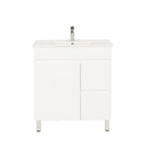 BIANCA Gloss White PVC Floor Standing Vanity Cabinet 750mm
