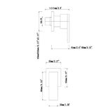 Blaze Shower Wall Taps - Chrome Technical Drawing