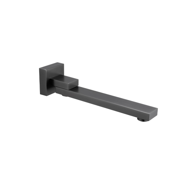 Blaze Bathtub Basin Wall Spout - Brushed Gun Metal