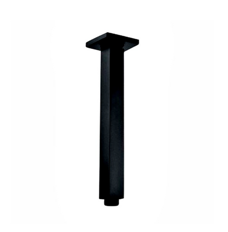 Blaze Square Ceiling Shower Arm 200mm - Black