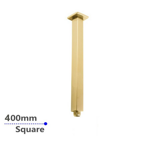 Blaze Square Ceiling Shower Arm 400mm - Brushed Brass