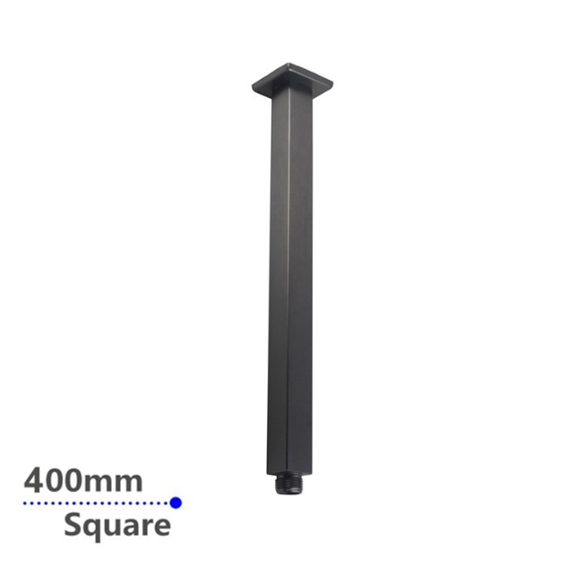 Blaze Square Ceiling Shower Arm 400mm - Brushed Gun Metal