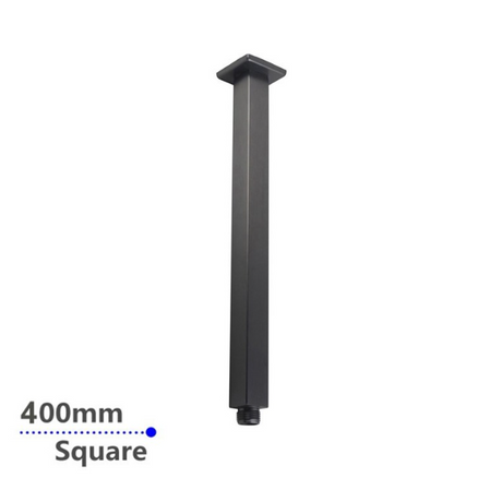 Blaze Square Ceiling Shower Arm 400mm - Brushed Gun Metal