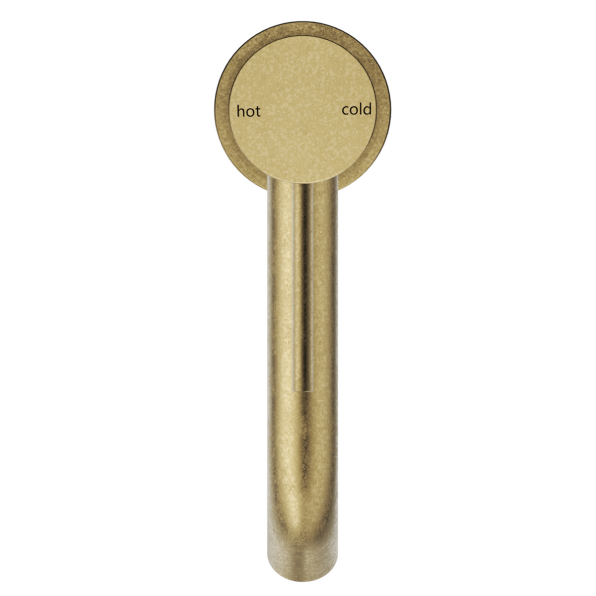 LVB Mica Basin Mixer - Curved Spout - Living Brass