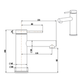 Mica Basin Mixer - Straight Spout